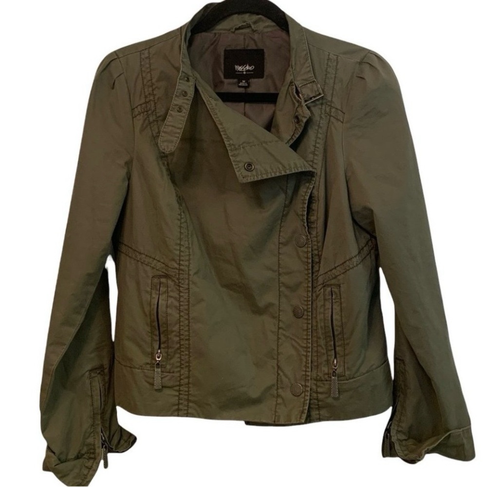 Mossimo Supply Co. Olive Green Jacket Moto style